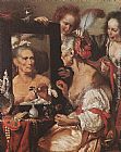 Mirror Canvas Paintings - Old Woman at the Mirror